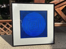 Viktor vasarely's composition, individually signed with a ballpoint pen, can be hung immediately on the wall !!