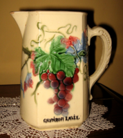 Antique Art Nouveau jug with vine motifs from Kremnica