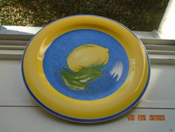 Novelty decorative lemon patterned quadrifoglio faience bowl