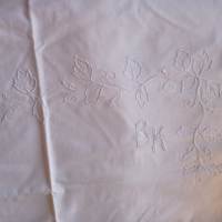 Antik, monogramos, pamut párnahuzat, 74 x 55 cm