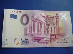 France 0 euro 2019 re island donkey! Rare memory paper money! Unc!