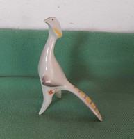 Gyönyörű art deco jellegű Kőbányai Porcelán ( Drasche) madár ritka gyűjtői    nipp figura nosztalgia
