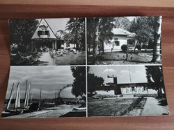 Régi képeslap, Balaton, Balatonszemes, 1958