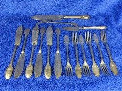 Silver sideboard and cutlery set, bachruch a., 833G, for 6 people
