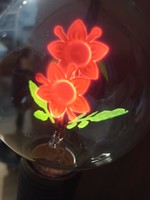 Retro glimm lamp glowing floral
