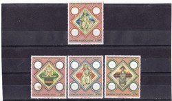 Vatikán emlék bélyegek teljes-sor 1973