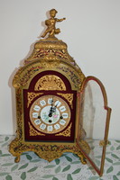 Fantasztikus Antik Francia Boulle stílusú óra, kandalló óra, asztali óra