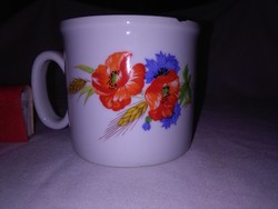 Zsolnay's mug - poppy, wildflower - is damaged