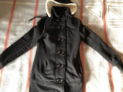 Belcci women's black winter hooded / lined winter jacket - elongated