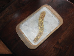 Ancient Roman Gold-Patterned Artistic Glass Plate