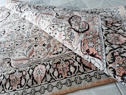 Hibátlan kézi csomózású Kashmir selyem szőnyeg