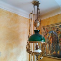 Antik petróleum/lüszter lámpa