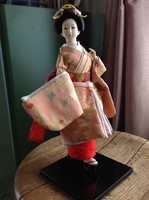 Régi kézműves Japán dísz baba