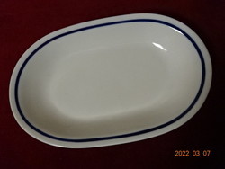 Lowland porcelain oval bowl with blue stripes. Size: 25.5 x 15.5 x 3 cm. He has! Jókai.