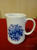 Alföldi porcelán tejkiöntő, kék virágos, magassága 8,5 cm. Vanneki! Jókai.