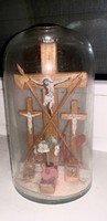 Religious patience glass, memorial from 1941, soldier work kgh25