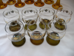 Set of 7 rummer gilded wine glasses