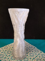 Ingrid glass bark textured glass vase