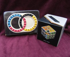 Hunter dice + magic ring logic game from 1982-rubik era resp. Unopened packaging from 1996! Retro