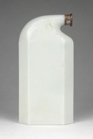 1H629 Antik ODOL szájvizes tejfehér üveg 15 cm