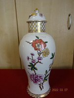 Hollóházi porcelán fedeles váza, magassága 38 cm. Vanneki! Jókai.