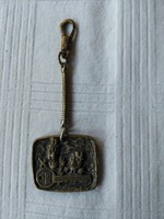 Corn and eagle metal keychain