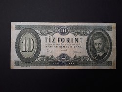 10 Forint 1969 papírpénz - Magyar 10 Ft 1969 bankó, kék papír tízes bankjegy