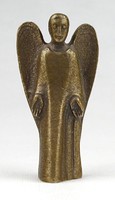 1H871 small marked bronze angel statue 6.5 Cm