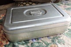 Retro fém edénytartó doboz - alumínium vacsora szállító doboz