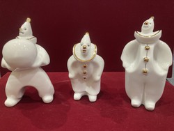 Hollóházi porcelán bohóc család
