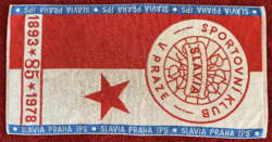 Old retro slavia prague towel for the club's 85th anniversary 1978 -cz