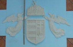 Hungarian coat of arms with angels - huge