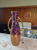 Large raven house porcelain vase with luster glaze (gb90 / 2-3)