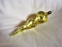 Old glass Christmas tree decoration - twisted icicle! (Translucent)