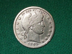 25 Cent 1895 ! Ezüst  Negyed Dollár !