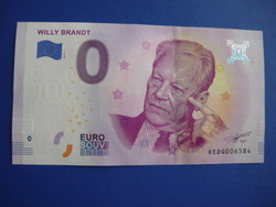 NÉMETORSZÁG 0 EURO 2018! WILLY BRANDT! RITKA EMLÉK PAPÍRPÉNZ! UNC!