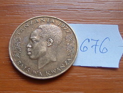 Tanzania 20 cent 1977 ostrich, rais wa kwanza (first president) # 676