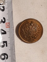 Old copper coat of arms military button (superieur)