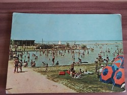Régi képeslap, Agárd, Velencei tó, 1970-es évek körüli