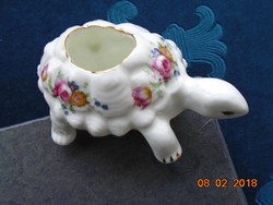 Ékszertartó rózsás teknős angol finom porcelán(Bone China)