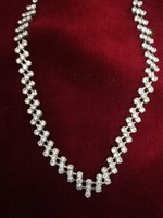 Fabulous-shaped labeled new round rhinestone bijou brigitte necklace