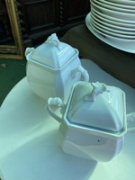 White porcelain containers