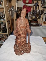 Old Chinese wood carved figurine.