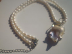 Biwa pearl cultured pearl necklace