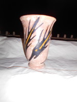 Gorka Lívia halas motívummal  jelzett  kerámia váza
