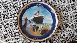 Titanic porcelán dísztányér, gyüjtői darab, Bradex, sorszámozott