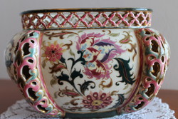 Zsolnay large pot is circa 1880