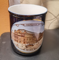 Rare altwien cobalt blue ornate mug: Vienna State Opera