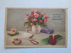 Antique postcard, postcard, name day greeting card