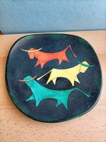 Bodrogkeresztúr bull ceramic plate